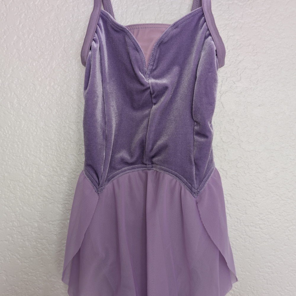 Lavender Velvet and Chiffon Dress